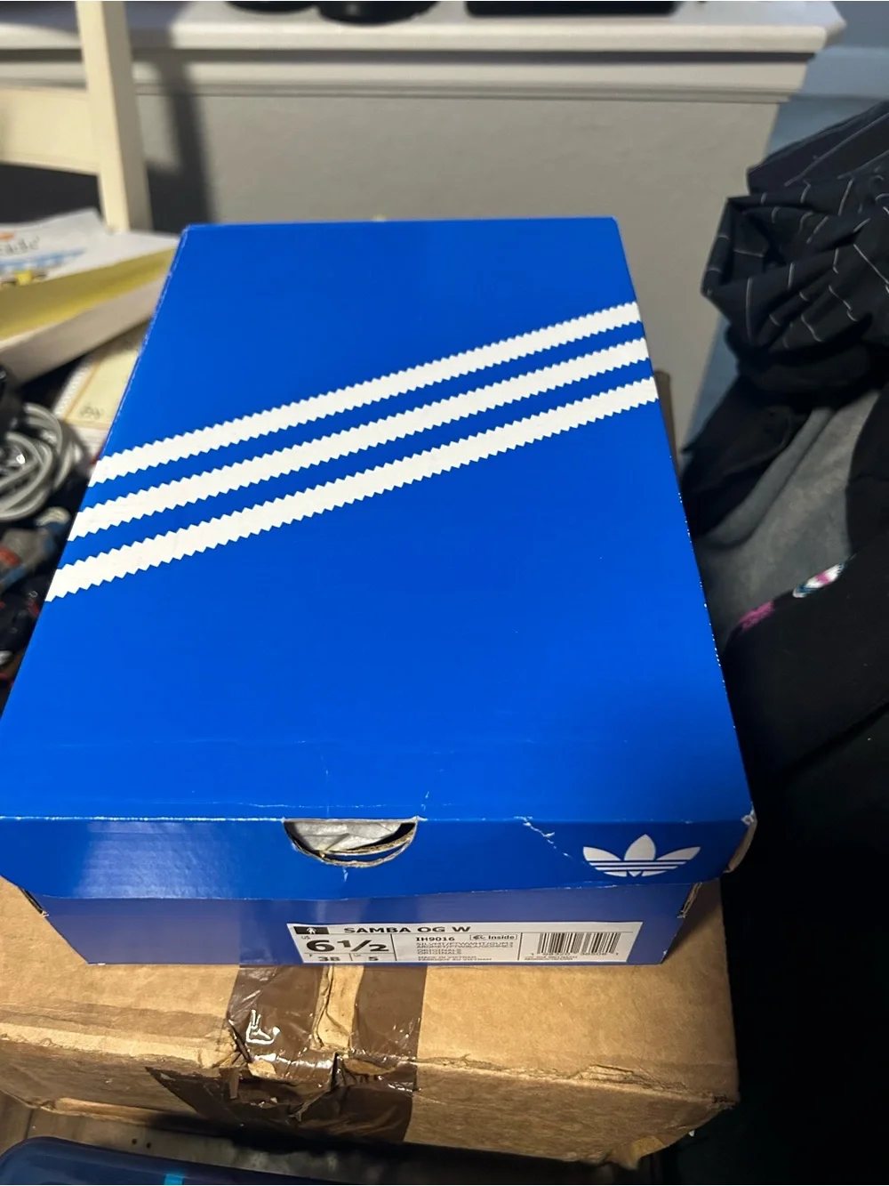adidas Women’s Metallic Silver White-Striped Sneakers - Picture 3 of 5